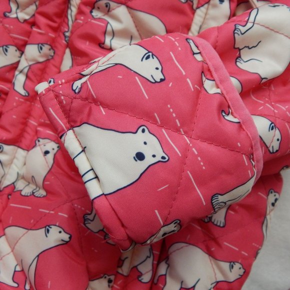 Wippette Girls Pink Polar Bear Snow Suit Footed and Hooded Size 3 to 6 Months - Picture 11 of 11